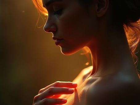 A woman in contemplation