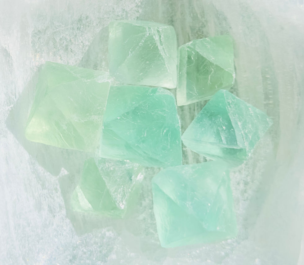Thumbnail: Aqua Octahedron Fluorite Stone