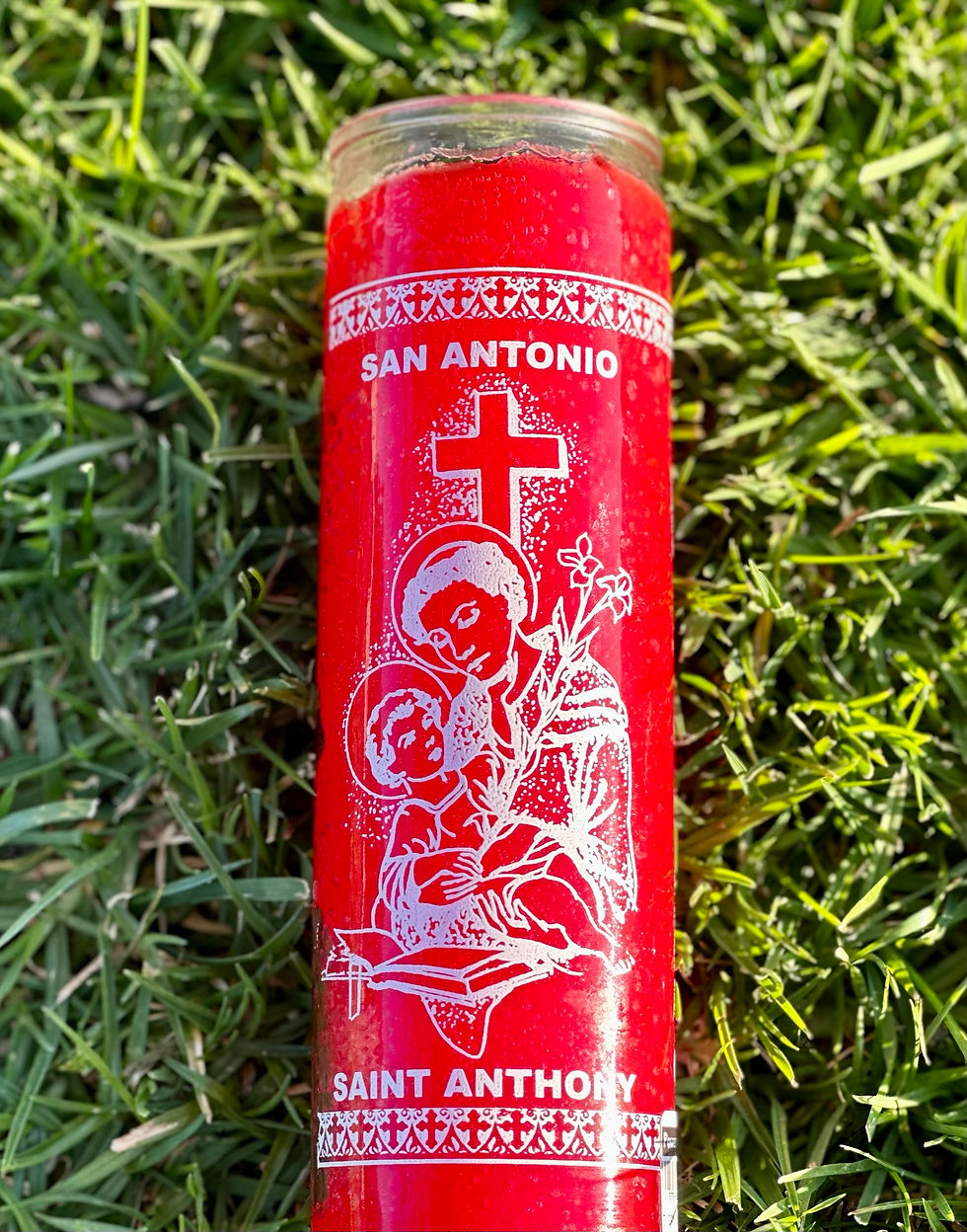 Saint Anthony (San Antonio) 7-Day glass candle (red)
