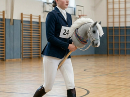 A girl on her hobby horse