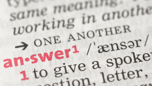 We tried to help the FEI, Global Champions Tour, and Premier Jumping League regarding the definition of the word "answer".