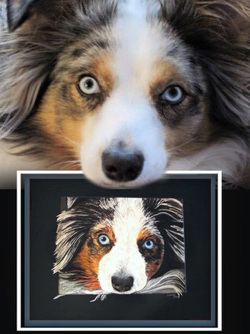 CUSTOM COLORED PENCIL~DOG~CHINA BELLE