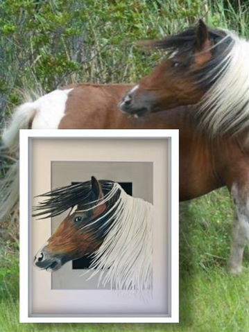 CUSTOM COLORED PENCIL~PONY~MANTLE