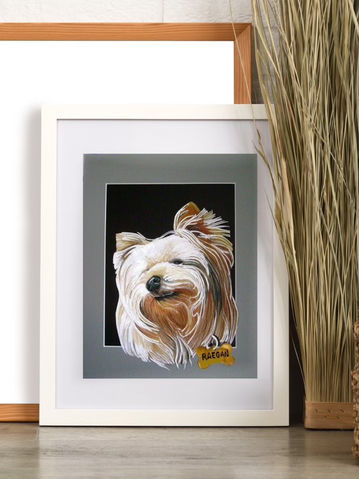 CUSTOM COLORED PENCIL~DOG~YORKIE
