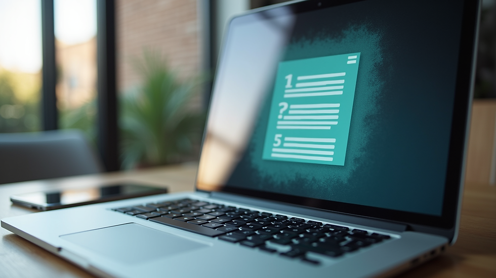 Close-up view of a laptop screen showing a simple contact form