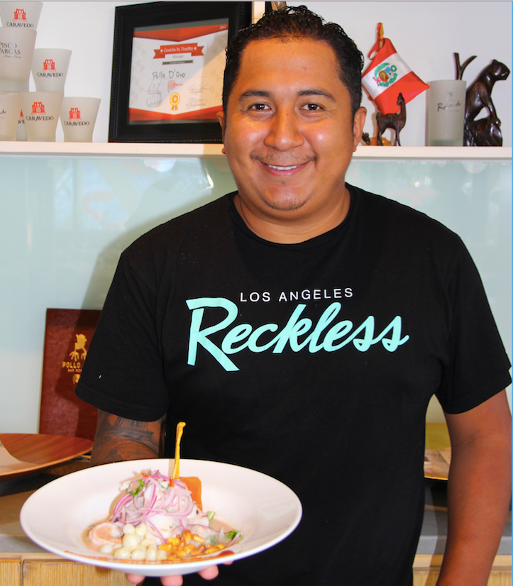 Marlon Culqui, copropietario del restaurante Pollo D'Oro.