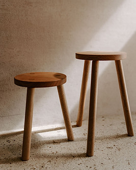 BEN ADAMS tasmanian oak milking stool set.jpg