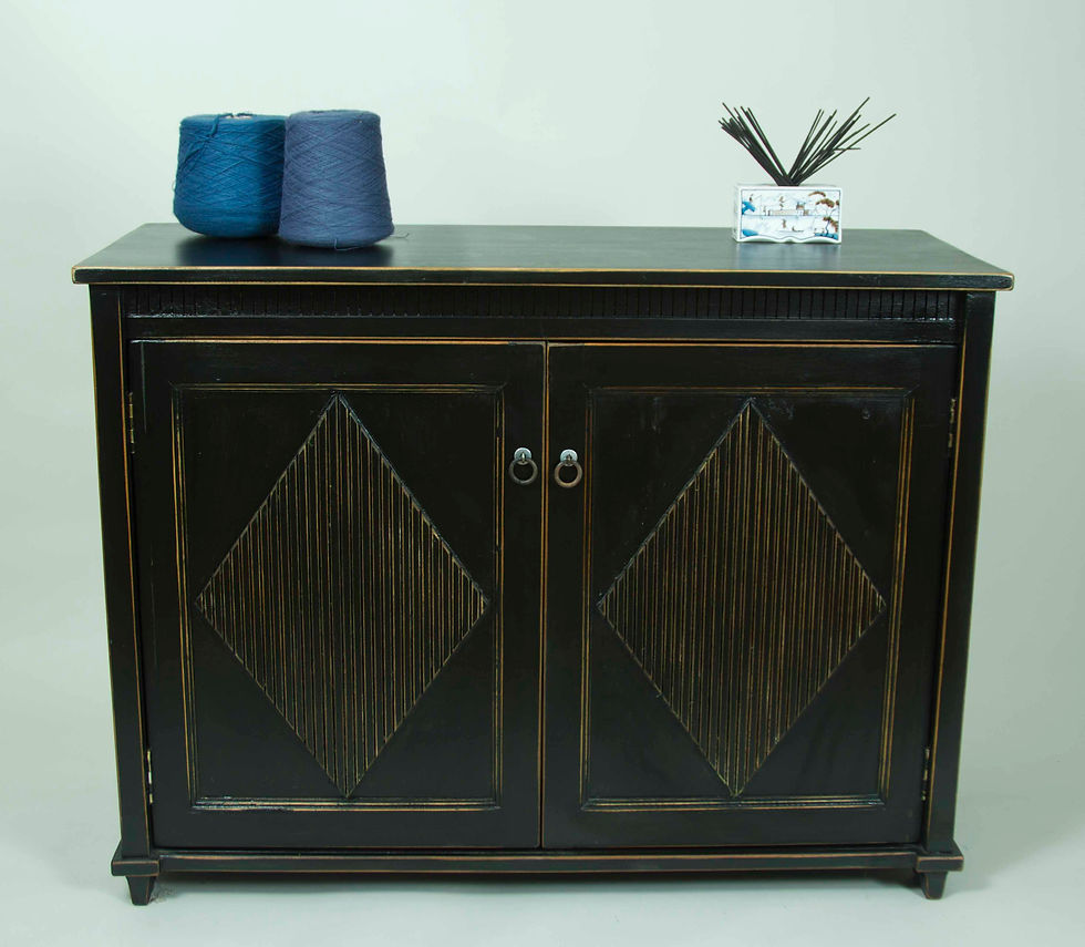 Miniatura: Comoda Rombo Negra 120x89x50
