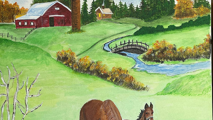 Mare and Colt at Fence