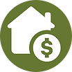 Icon showing how upgraded insulation can raise home or commercial property value by boosting energy performance and buyer appeal.