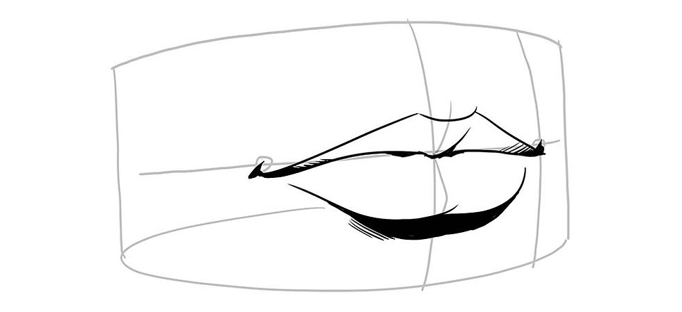 Refine The Outline of The Mouth Drawing
