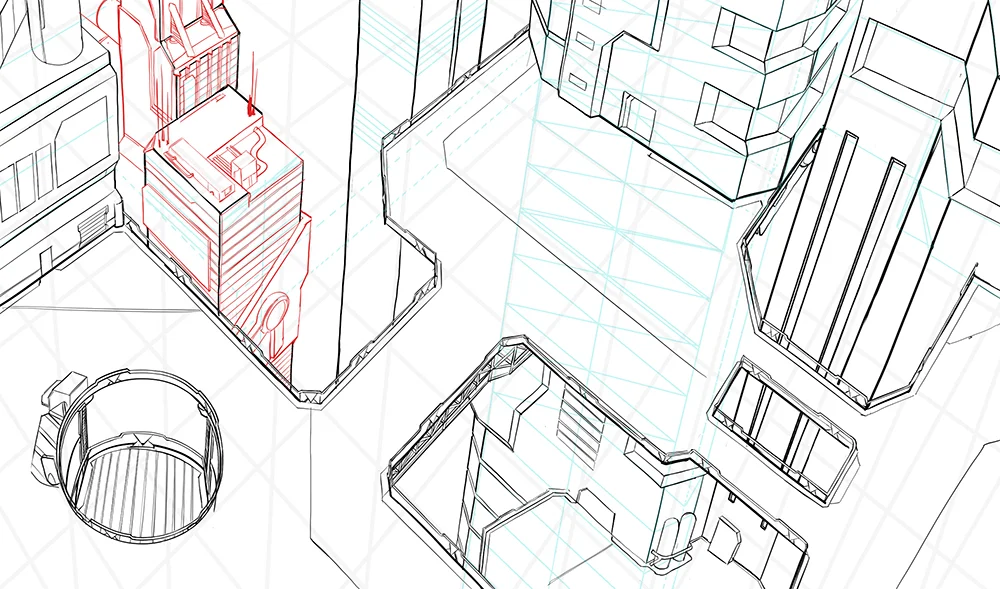 How To Draw A Scene In Three Point Perspective