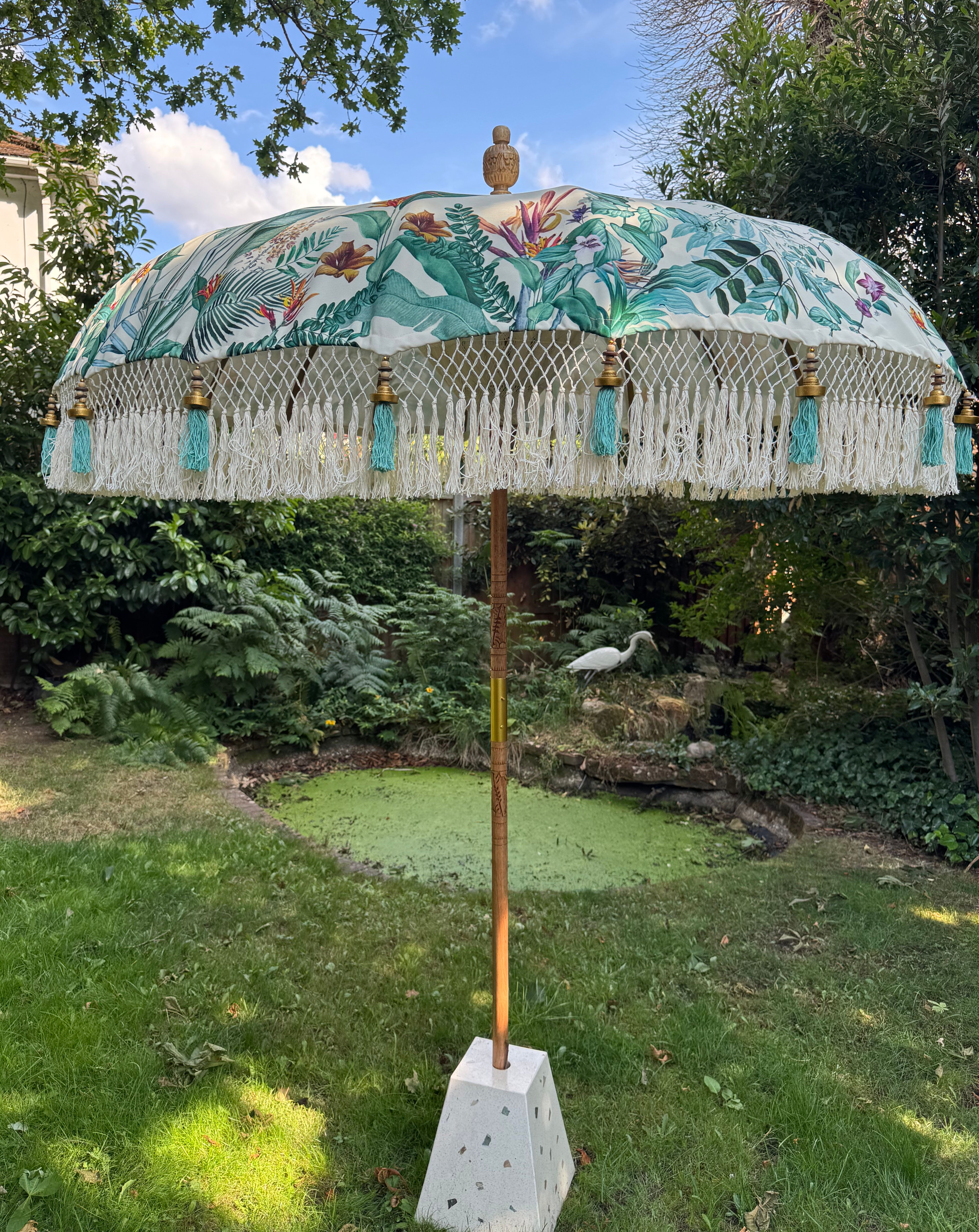 Paradise print handmade Balinese parasol