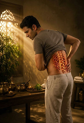 Supportive Ayurvedic care for lumbar spondylosis in Chennai