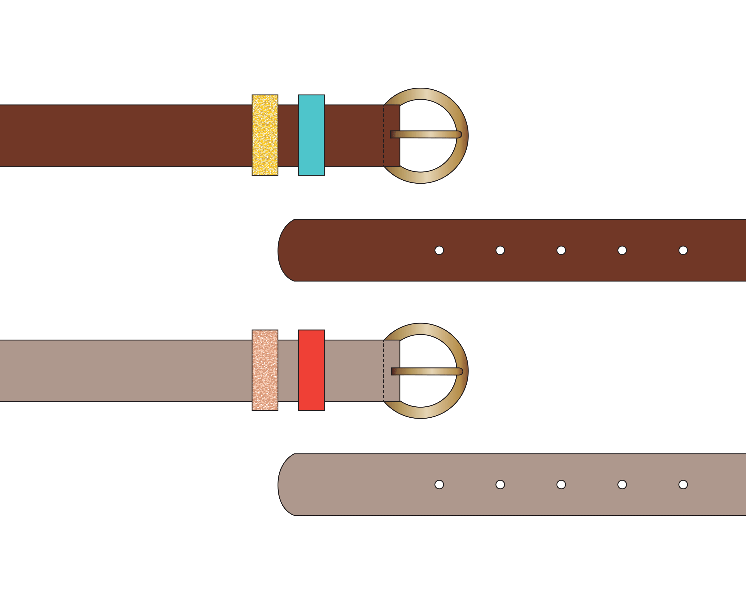 Ceinture passant pailleté