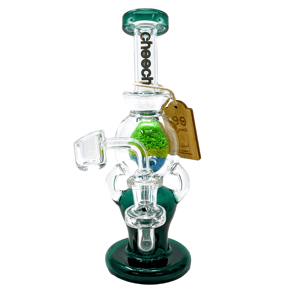 Cheech Glass 9" Gray Glow In The Dark Recycler