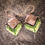 Thumbnail: Lichen Green Enamel Earrings