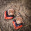 Thumbnail: Red and Navy Enamel Earrings