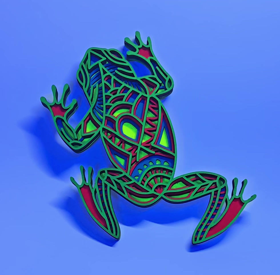 Thumbnail: Frog wall climber with black light paint