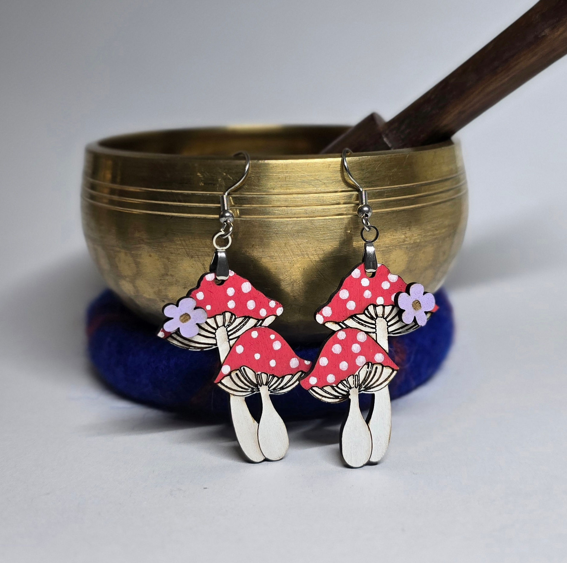Mushroom Flower Earrings