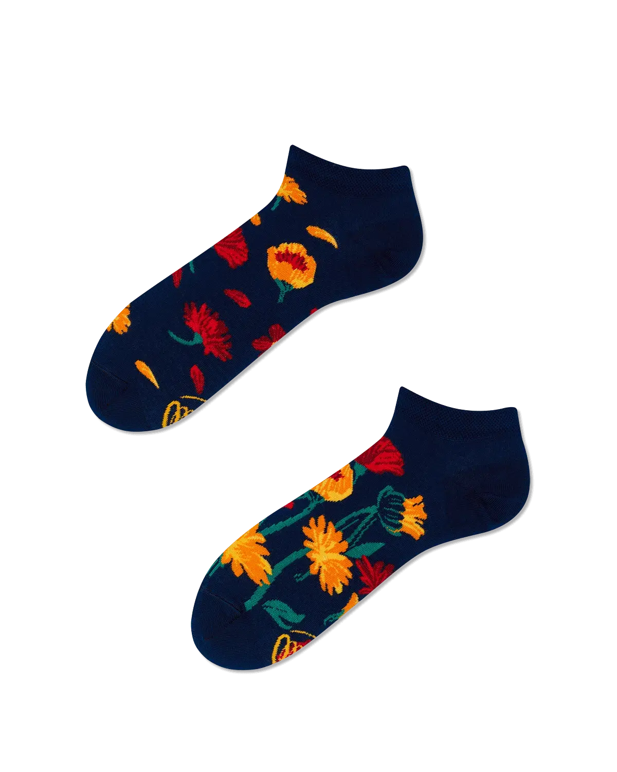 flower power navy sokken sneaker