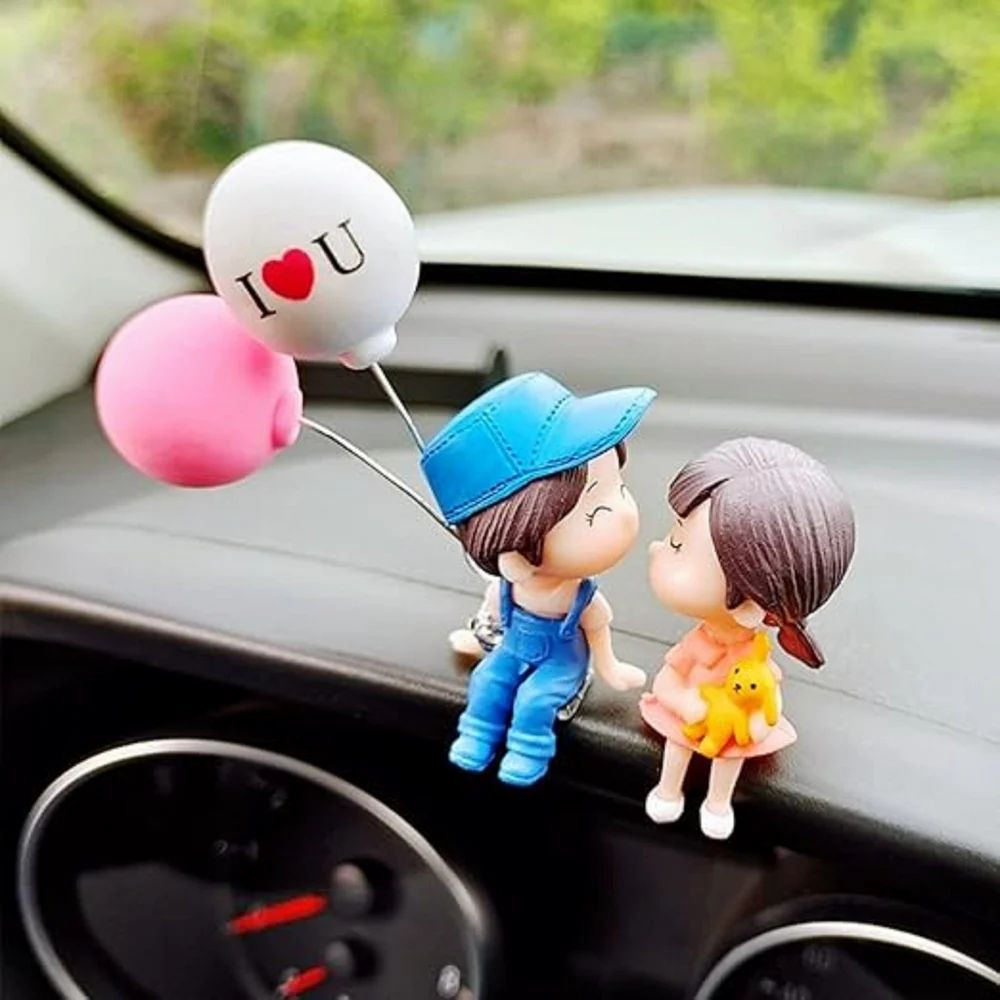 Cute Cartoon Couples Car Decoration Accessories Rom... - Kids Toy
