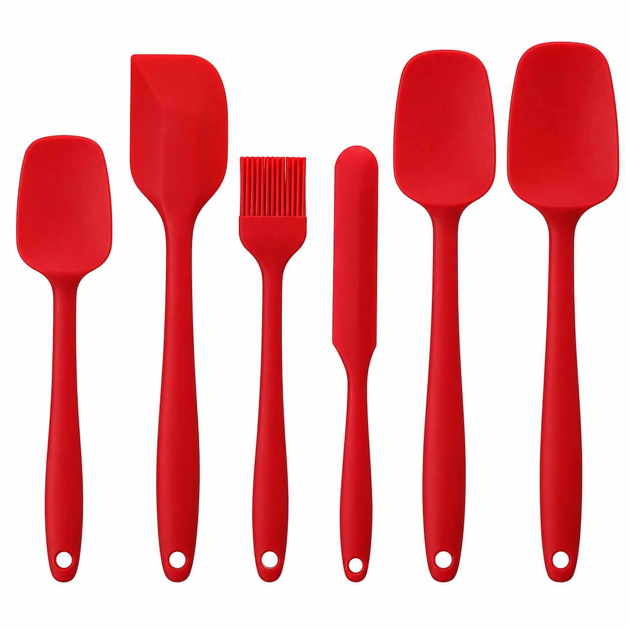 Silicone Spatula for Cooking Baking Mixing, Heat Resistant BPA Free, Set of 6