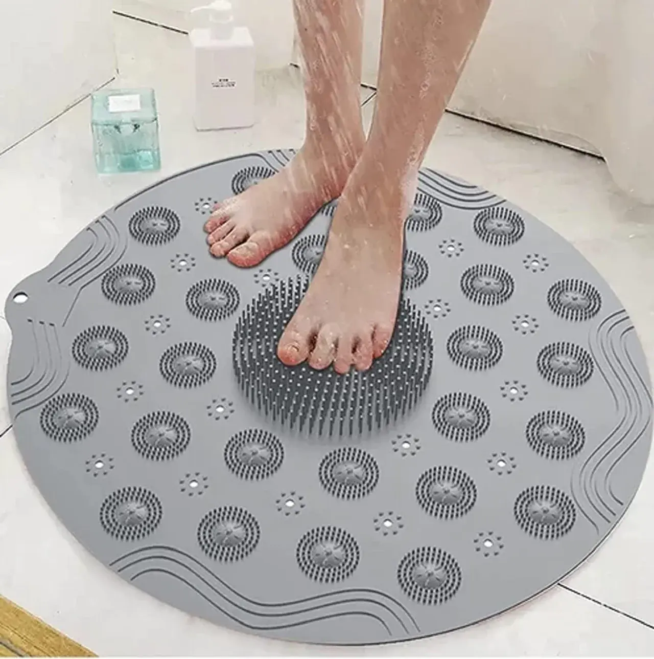 Round Bath mat Bathroom Floor mats Anti Slip mat for Bathroom Floor Anti Slip