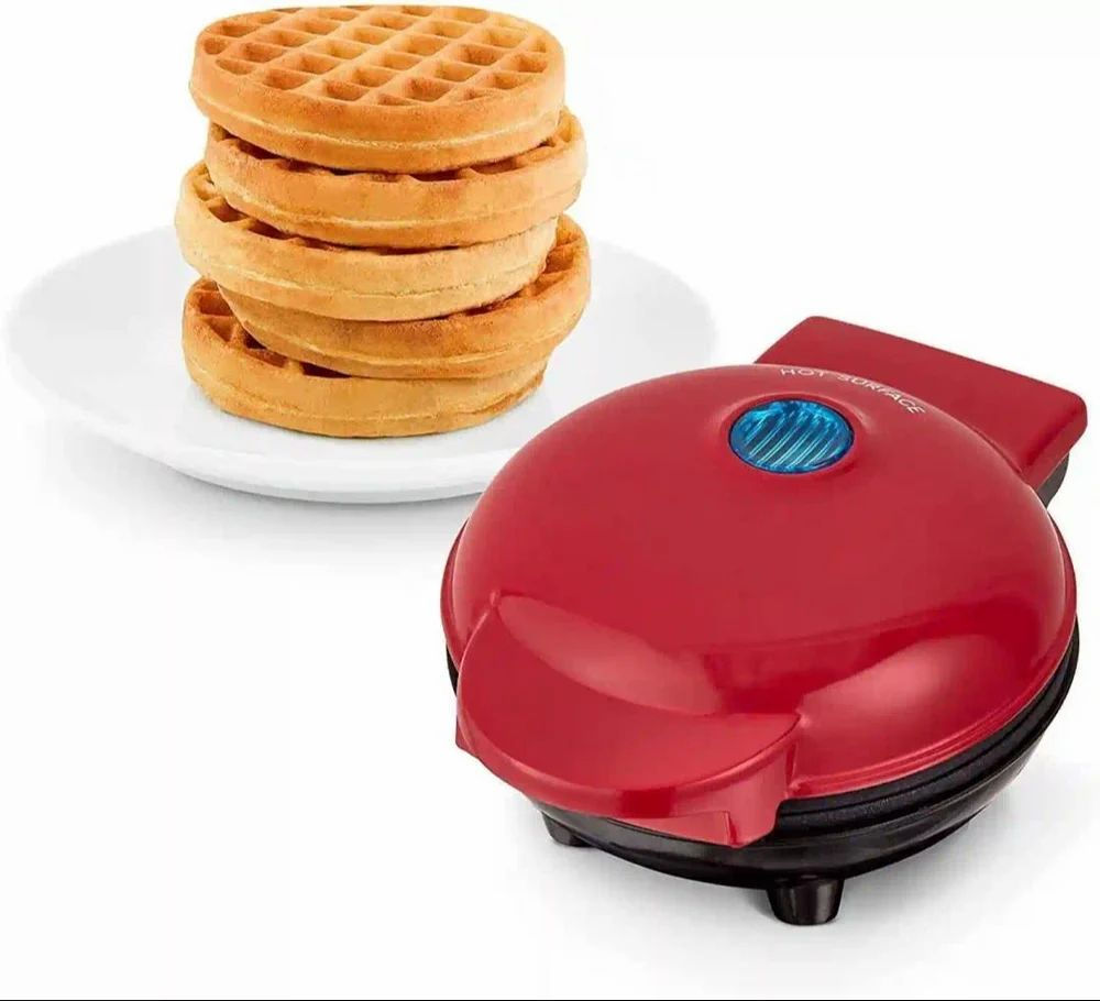 Mini Waffle Maker Stainless Steel Non - Stick... - Kitchen Tools