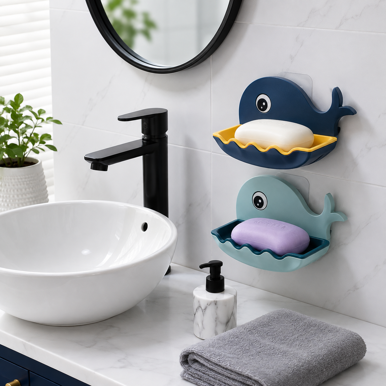 Soap Dish Holder for Bathroom Wall Mounted Soap Stand with Magic, Pack of 2