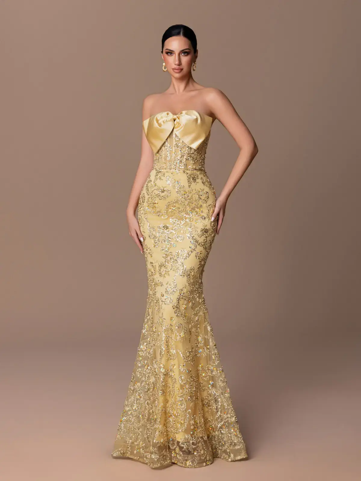 Golden Bow Embellished
