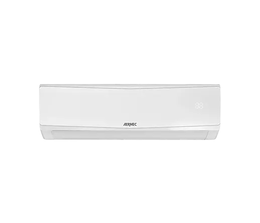Climatiseur d'ambiance mono-split avec gaz R32 formé d'une d'unité extérieure à compresseur rotatif DC inverter et d'une unité intérieure à installer au mur avec ventilateur à quatre vitesses (Minimale, Moyenne, Maximale, Turbo). Le climatiseur est doté des modalités de fonctionnement suivantes : Refroidissement, chauffage, déshumidification, automatique et ventilation seule intégrées aux fonctions de bien-être nocturne (SLEEP), refroidissement/chauffage rapide (TURBO), ventilation prolongée pour prévenir la formation de moisissures (X-FAN), fonction TIMER, gérées par un réglage à microprocesseur et toutes réglables par télécommande à infrarouges fournie de série. L'unité intérieure est extrêmement silencieuse et munie d'ailettes déflectrices horizontales motorisées, actionnables depuis la télécommande (fonction SWING), écran à cristaux liquides qui affiche les paramètres configurés, filtre régénérable.