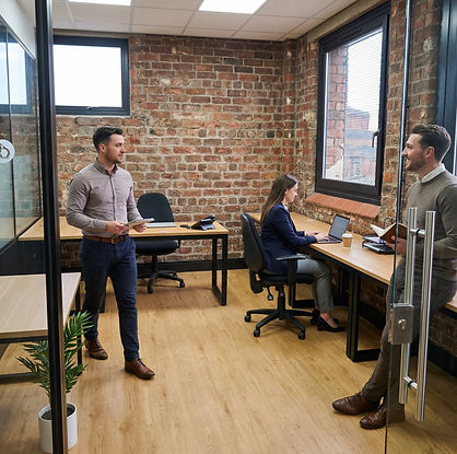 private office on the Our HQ coworking floor in Glasgow — gigabit WiFi included