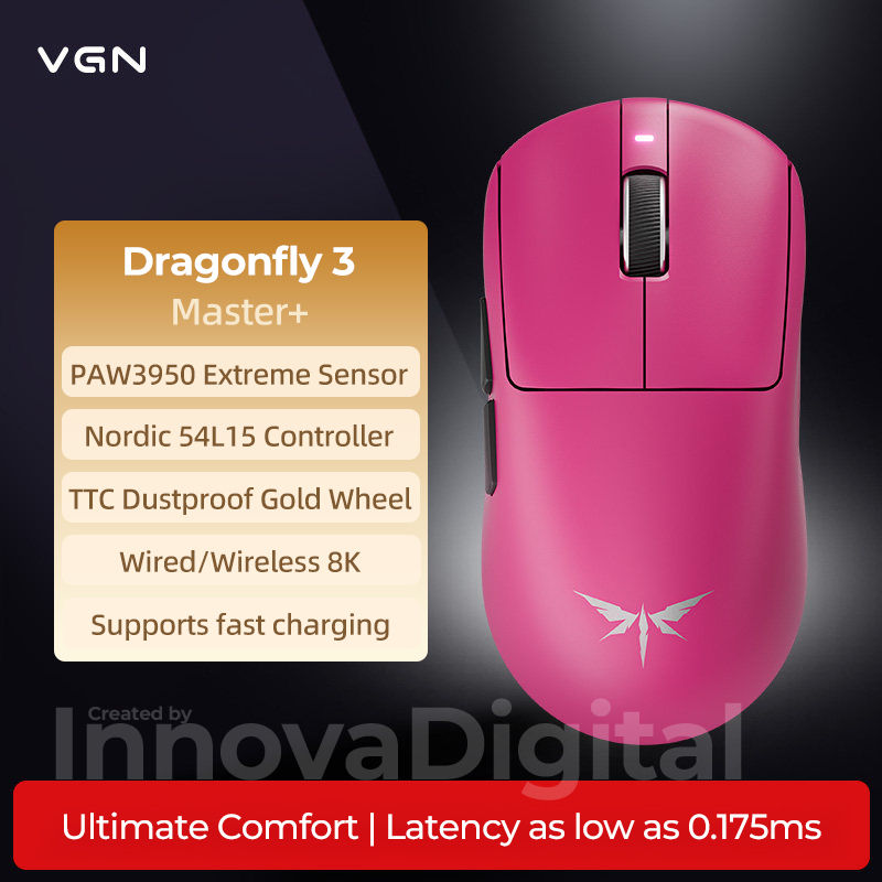 Thumbnail: VGN Dragonfly 3 Master Plus Pro MAX Wireless Gaming Mouse Tri-Mode SuperLight Re