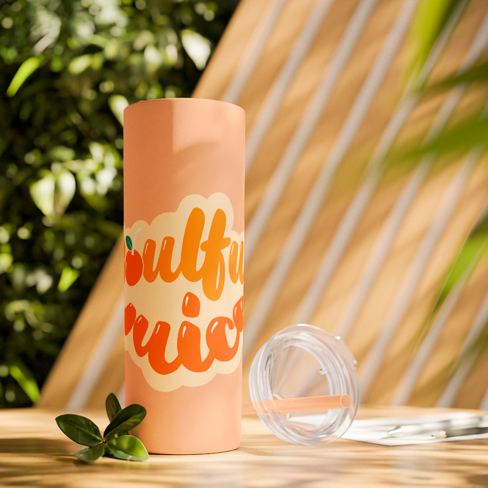 Thumbnail: Skinny Tumbler with Straw, 20oz