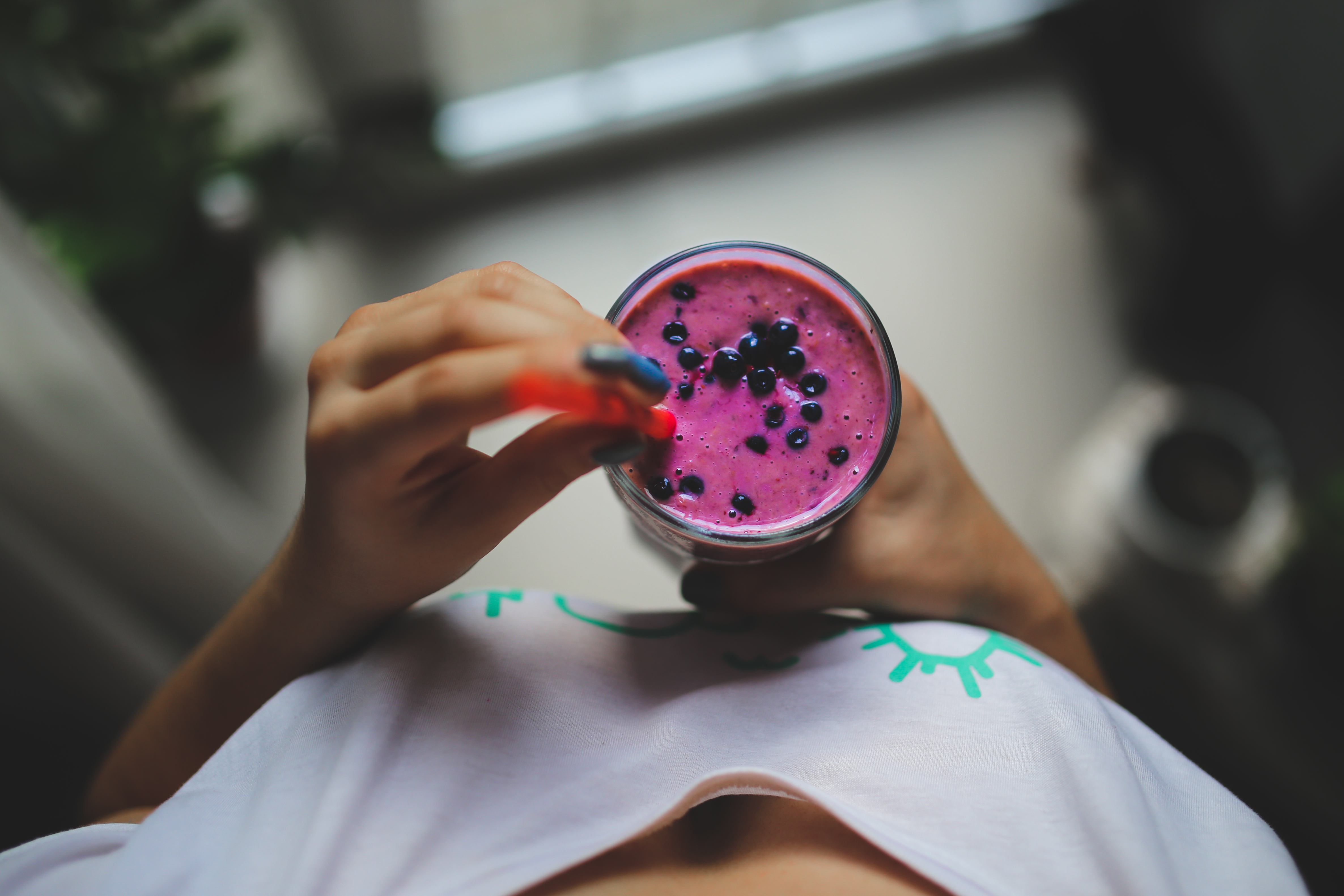 Blueberry almond smoothie