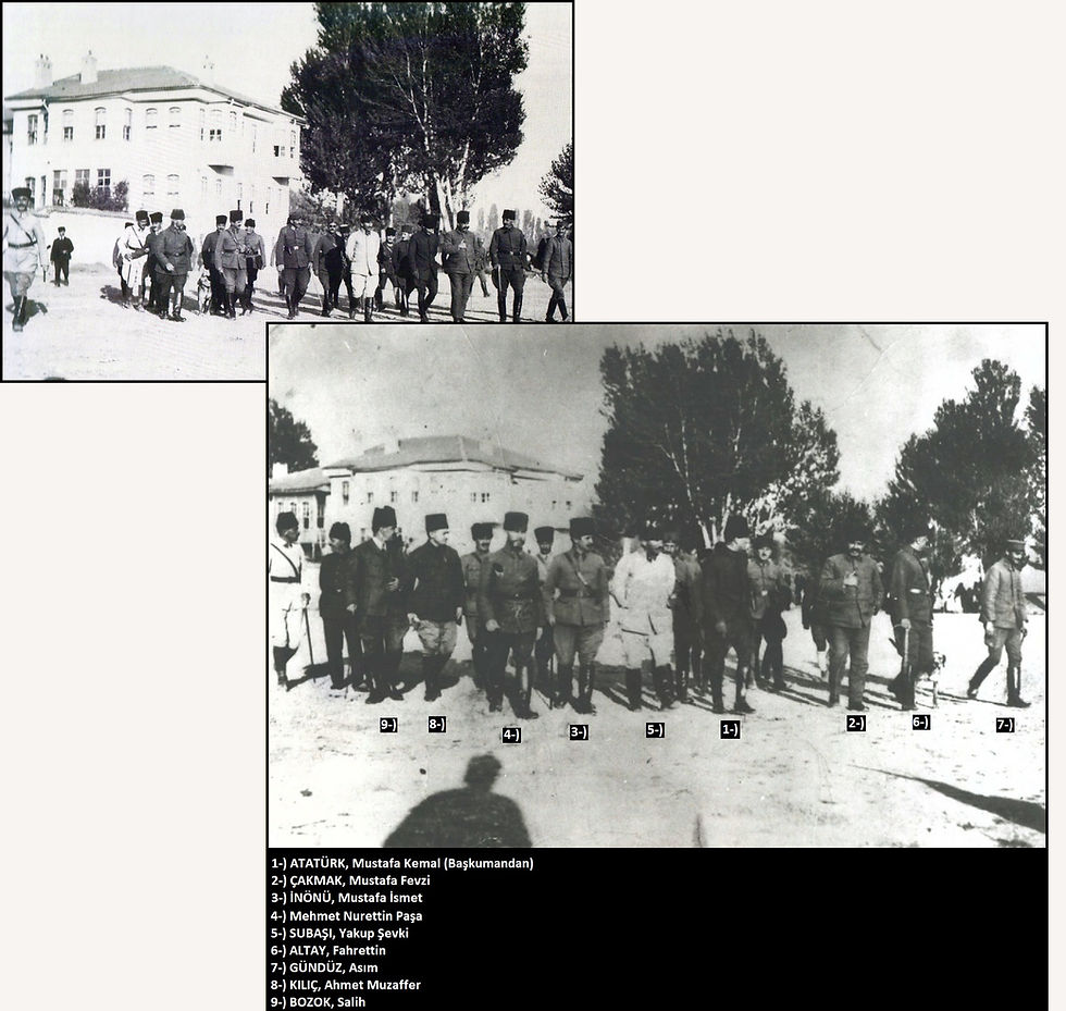 Atatürk ve Komutanlar Büyük Taarruz Öncesinde Akşehir'de (27/28 Temmuz 1922)