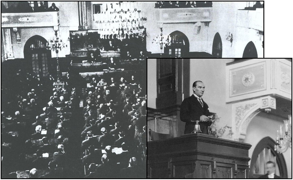 Kemal ATATÜRK, Büyük Nutuk'u okurken (Ankara, 15-20 Ekim 1927)