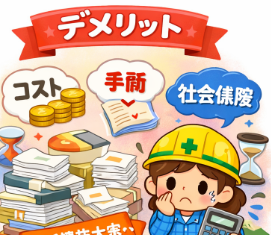 建設業許可取得のデメリット