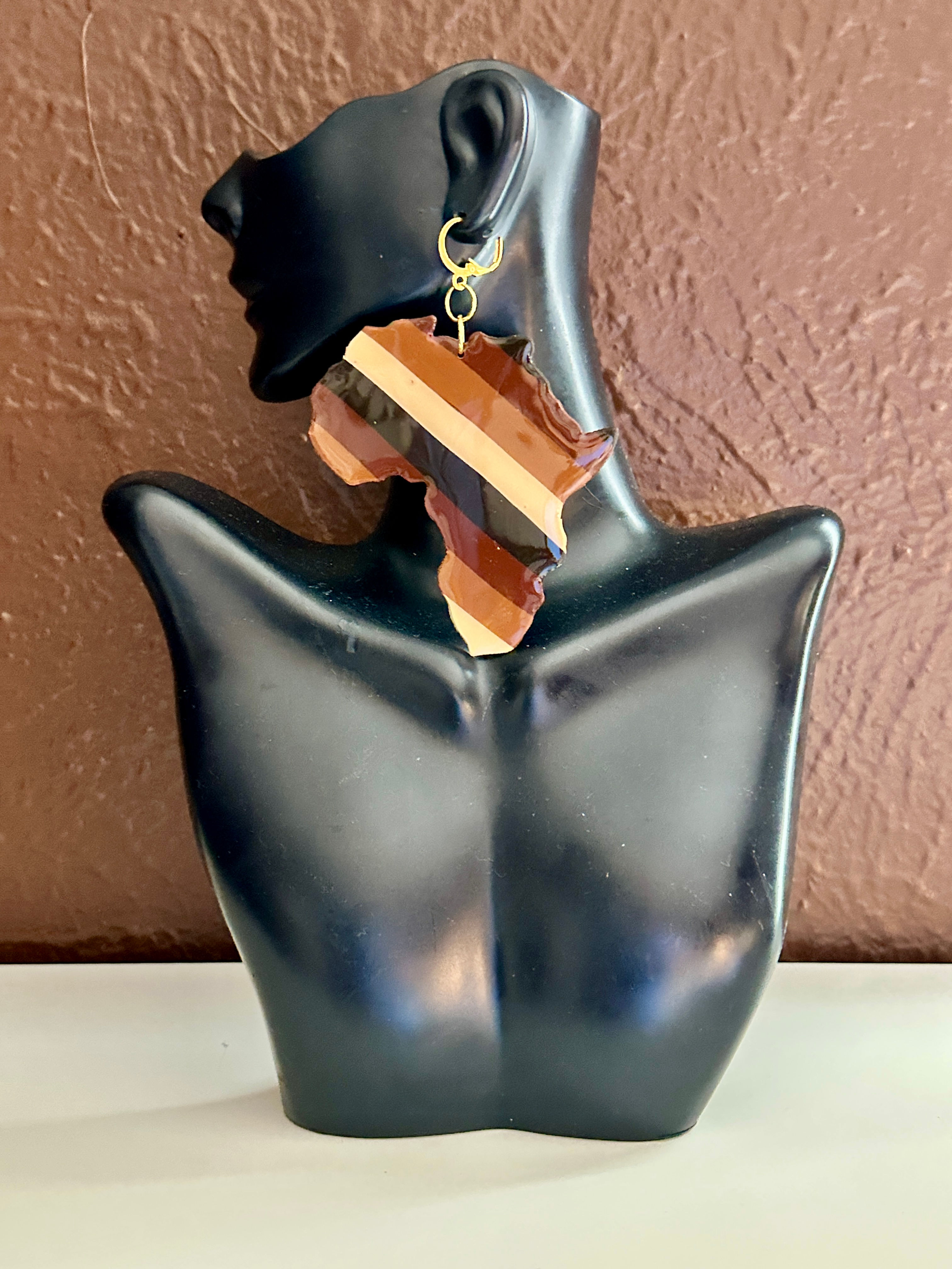 Melanin Mosaic Earrings — Clay & Copper Collection