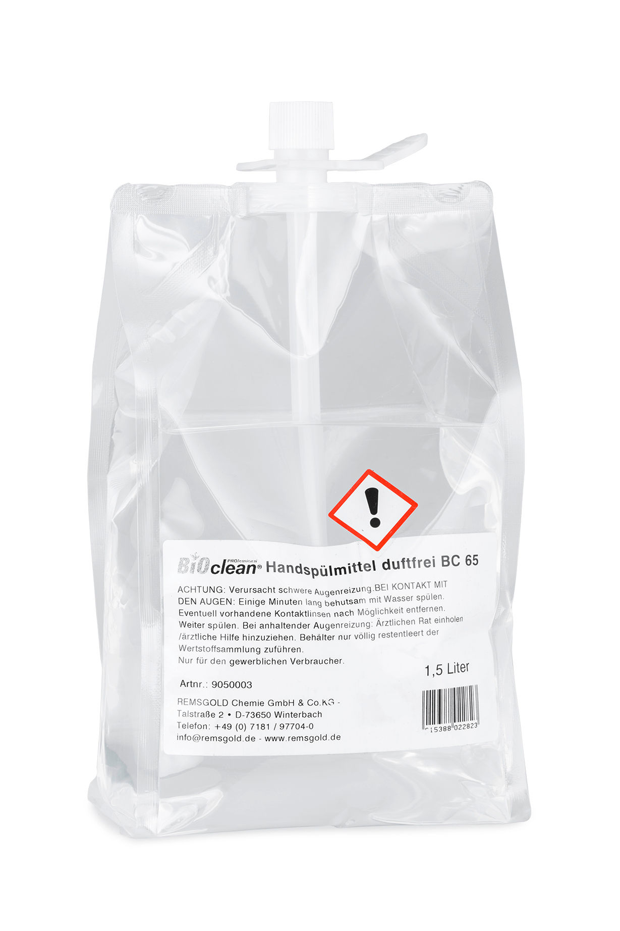 BIOclean PROfessional Handspülkonzentrat Duftfrei BC 65 // 1,5 l