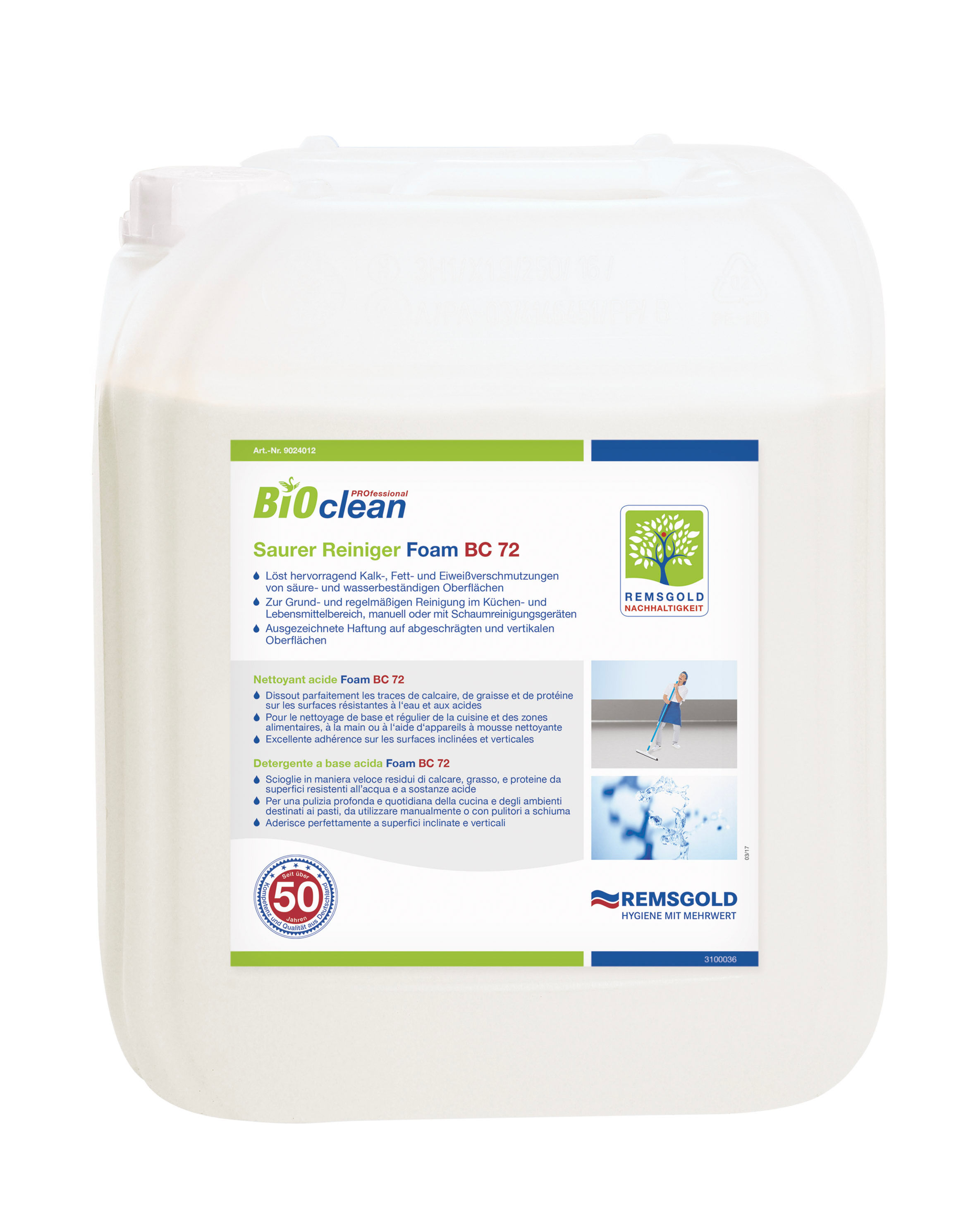 BIOclean PROfessional Saurer Reiniger Foam BC 72 // 12 kg