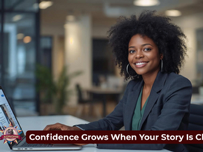 Smiling professional woman working on a laptop, symbolizing confidence and clarity from updating her resume during International Update Your Resume Month.