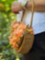 Thumbnail: Handwoven handbag w/fresh flowers