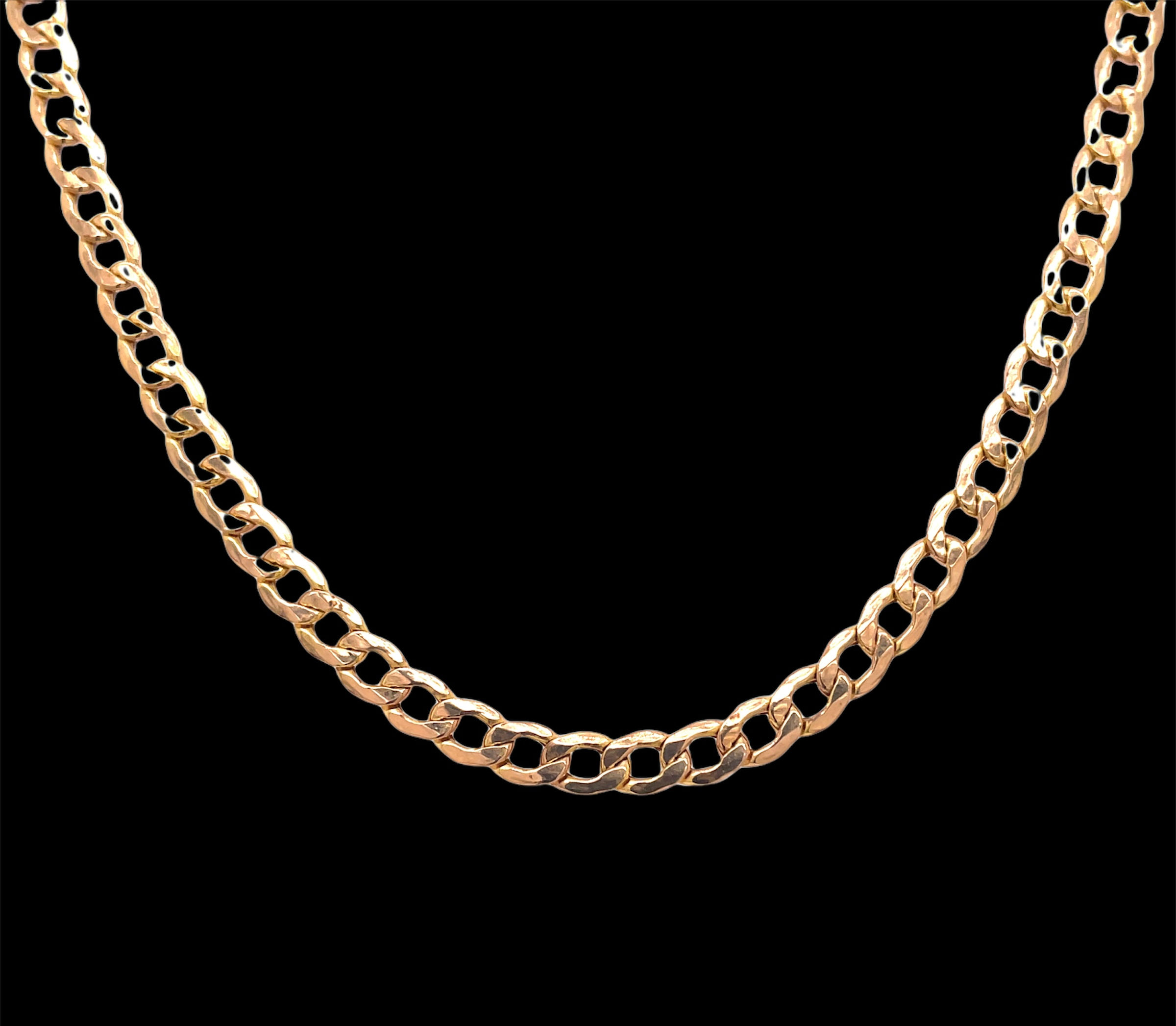14k Yellow Gold Curb Link Necklace