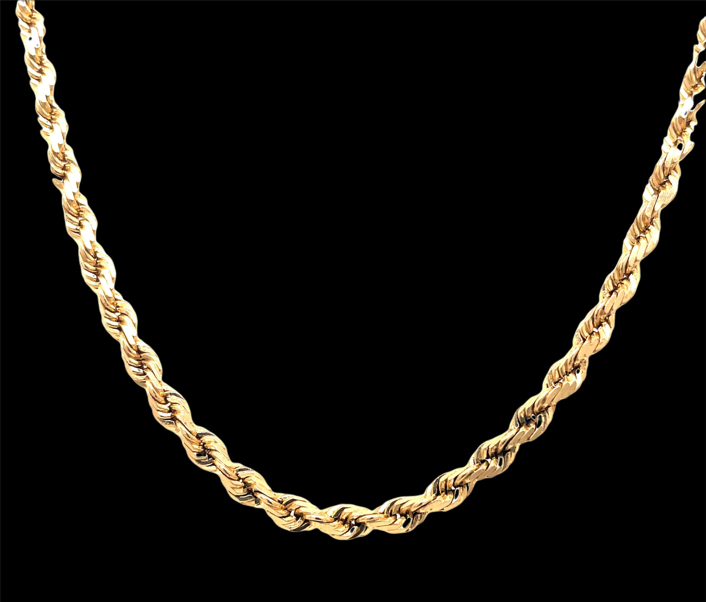 14k Yellow Gold Rope Chain