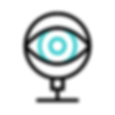 An eye and microscope icon