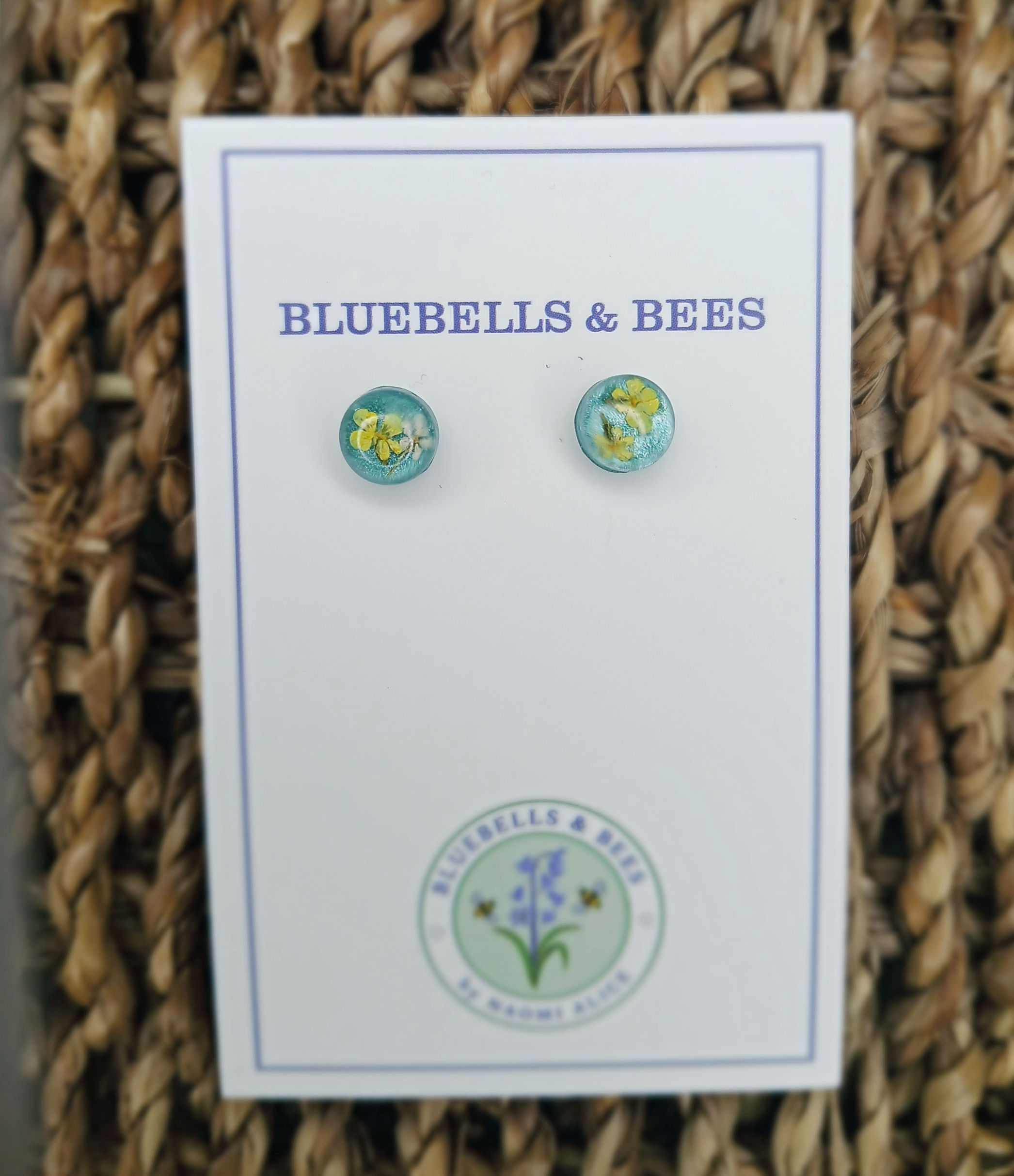 Green stud Earrings