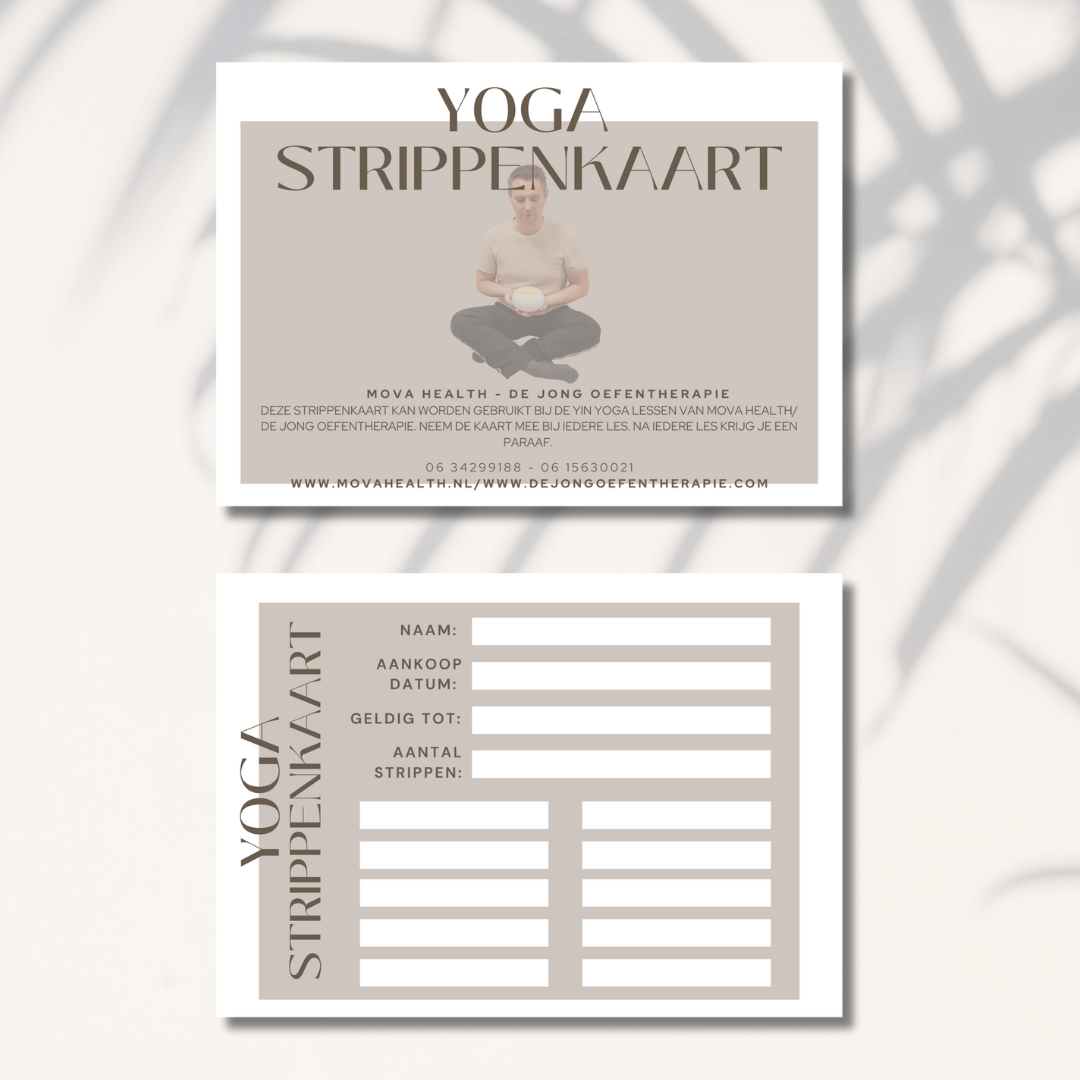 Strippenkaart Medical Yin Yoga - 5 strippen