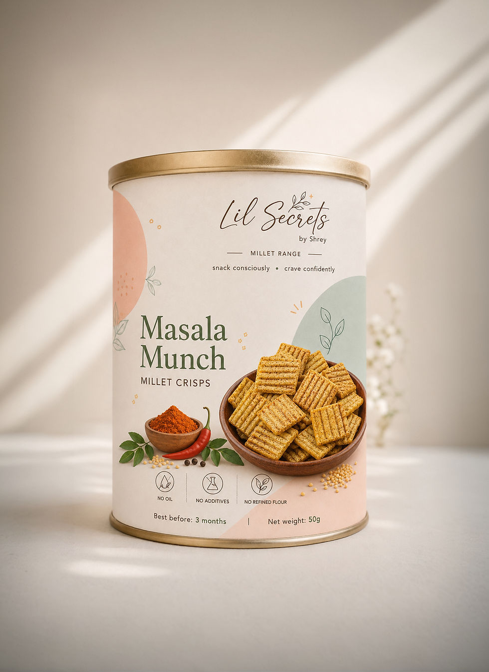 Lil' Secrets Masala Munch Baked Crisps